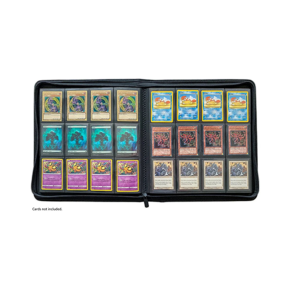 Arkero-G Premium 12-Pocket Zip Album Schwarz – Perfektes Sammelkarten-Album für deine TCG-Kollektion | Binder