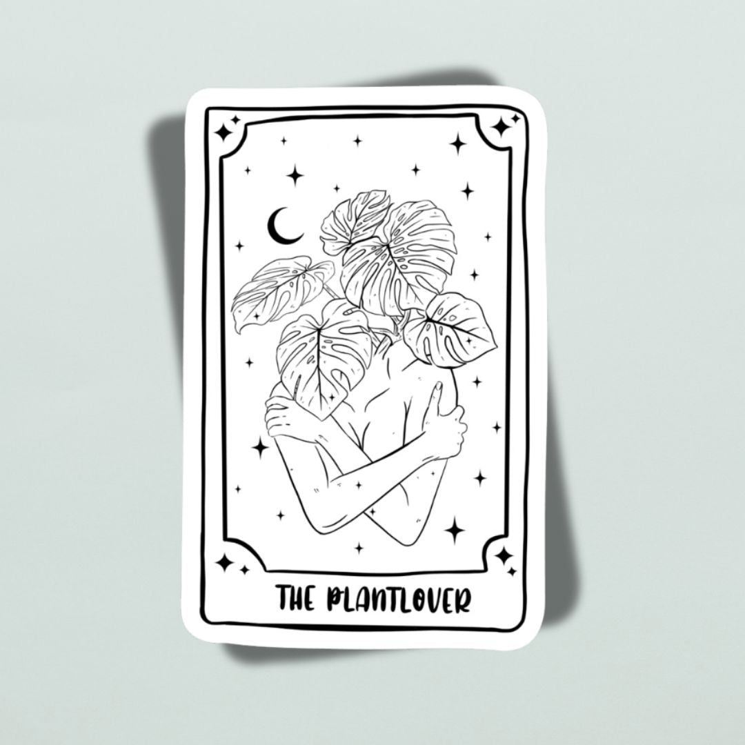 Kühlschrankmagnet - The Plantlover Tarotkarte mit Monstera deliciosa