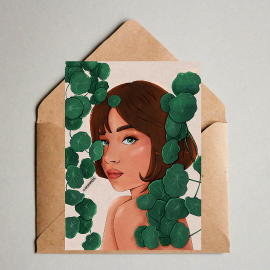 Postkarte / A6 Print - Stephania Erecta Illustration