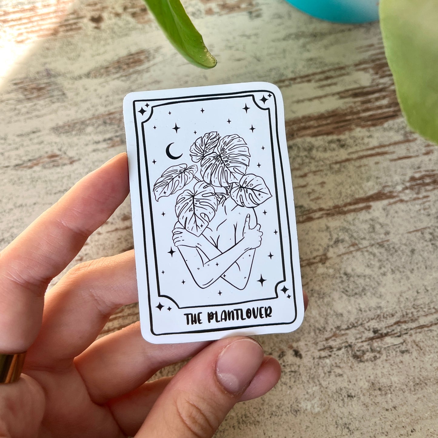 Kühlschrankmagnet - The Plantlover Tarotkarte mit Monstera deliciosa