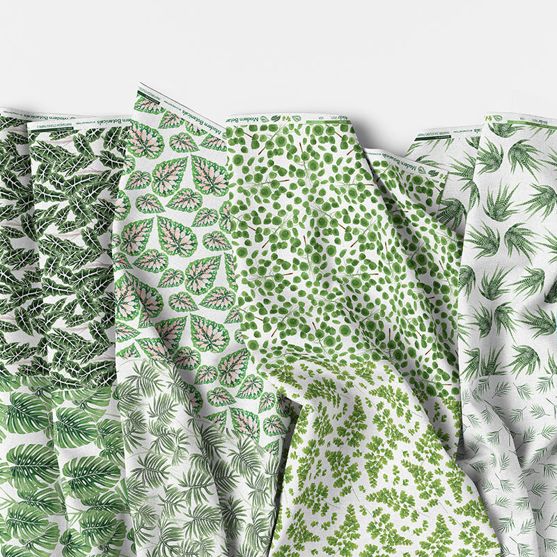 Modern Botanicals by Living Pattern - Areca Blätter Stoff