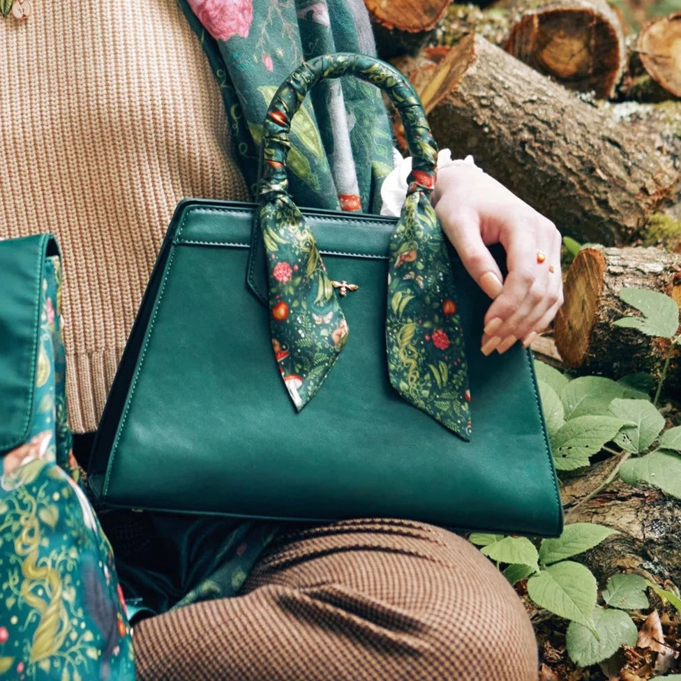 Catherine Rowe "Into the Woods" Handtasche grün, Umhängetasche Fable London, Tote Bag