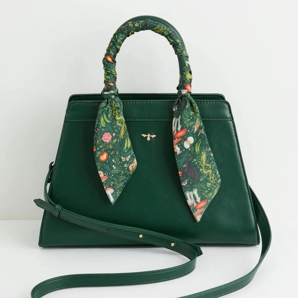 Catherine Rowe "Into the Woods" Handtasche grün, Umhängetasche Fable London, Tote Bag