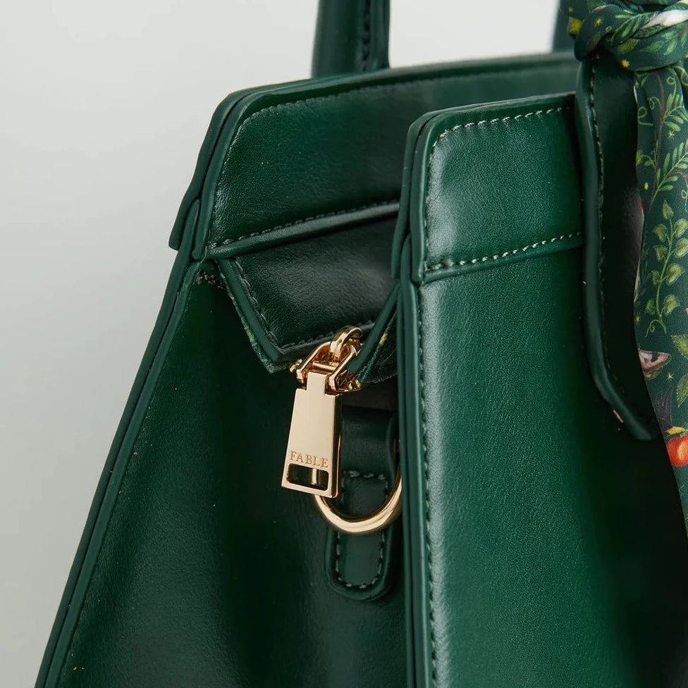 Catherine Rowe "Into the Woods" Handtasche grün, Umhängetasche Fable London, Tote Bag