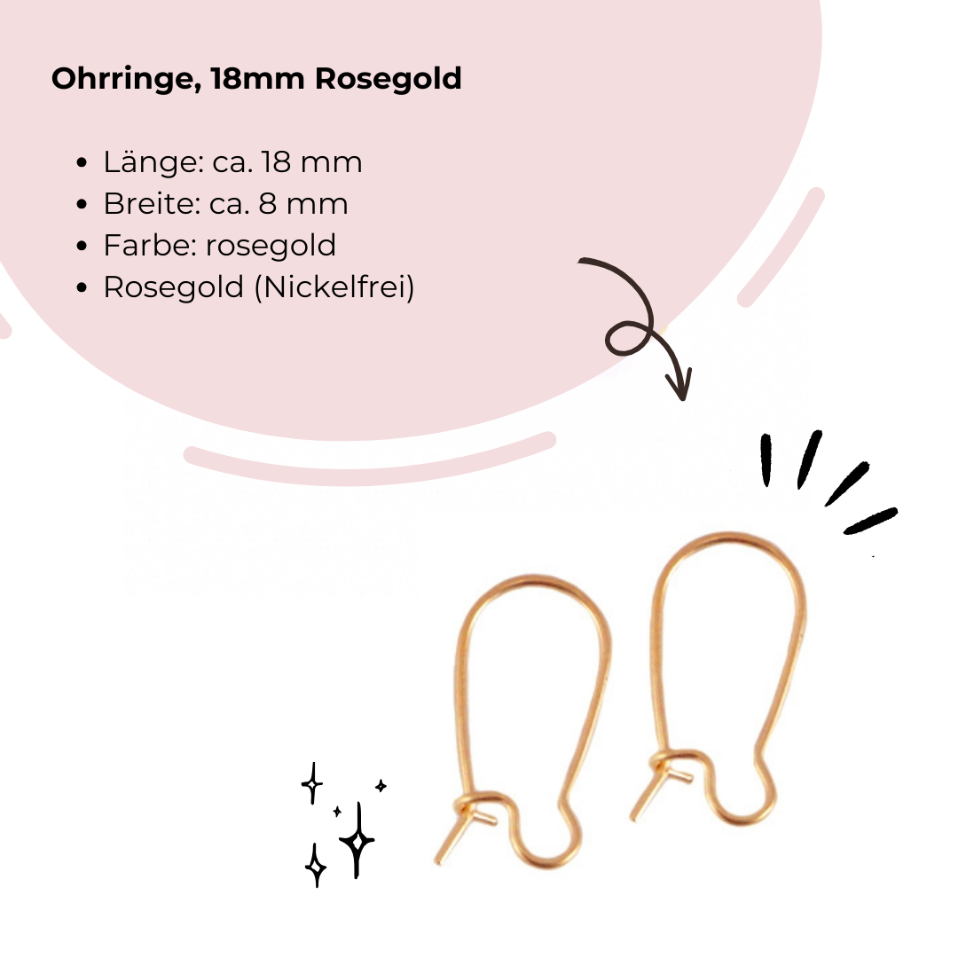 Rosegold Ohrringe zum Kombinieren