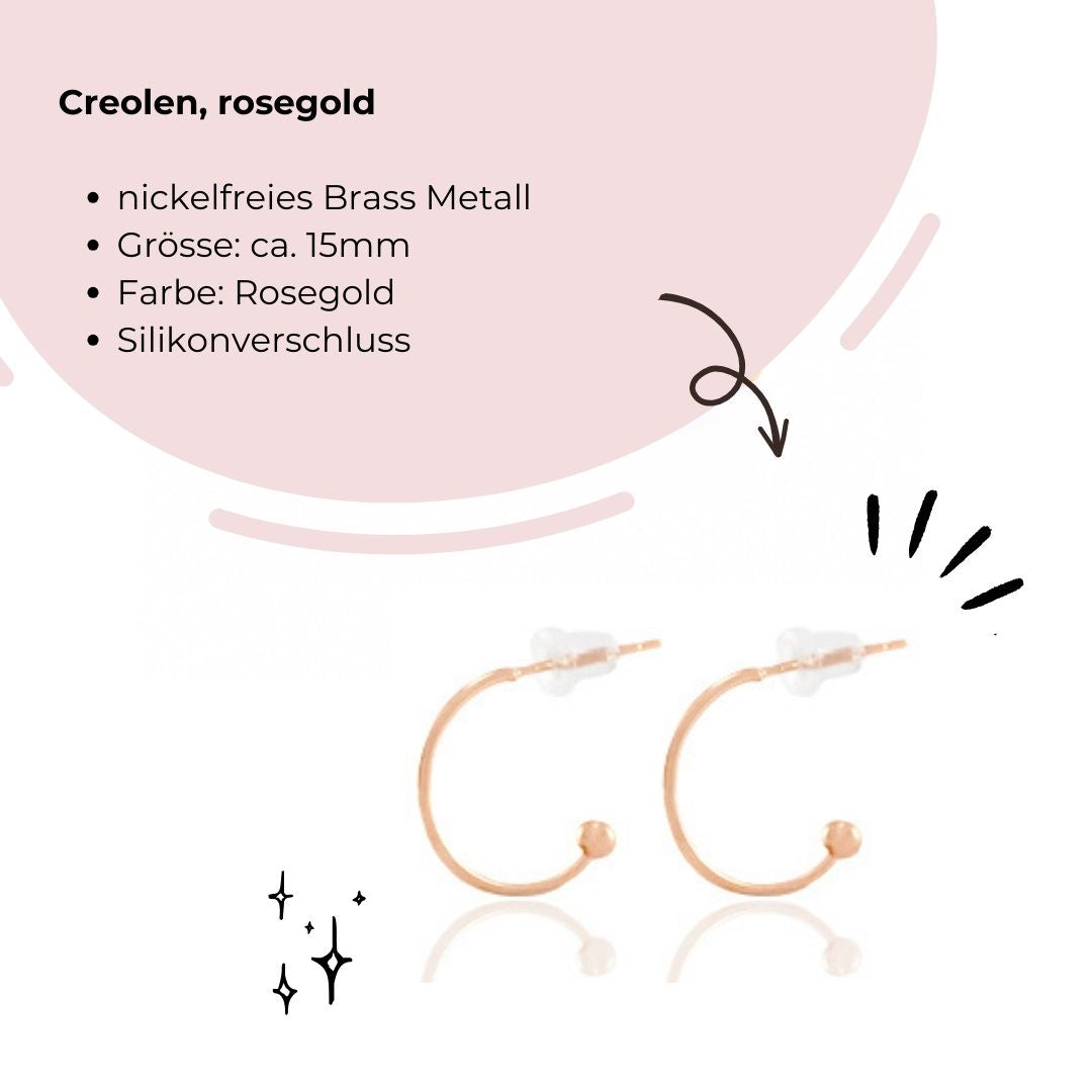 Rosegold Ohrringe zum Kombinieren