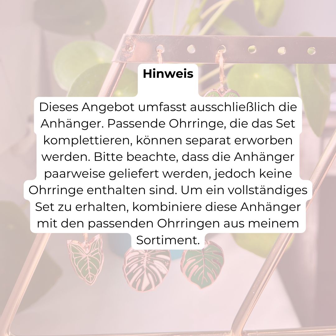 Rosegold Anhänger ohne Ohrringe zum Kombinieren