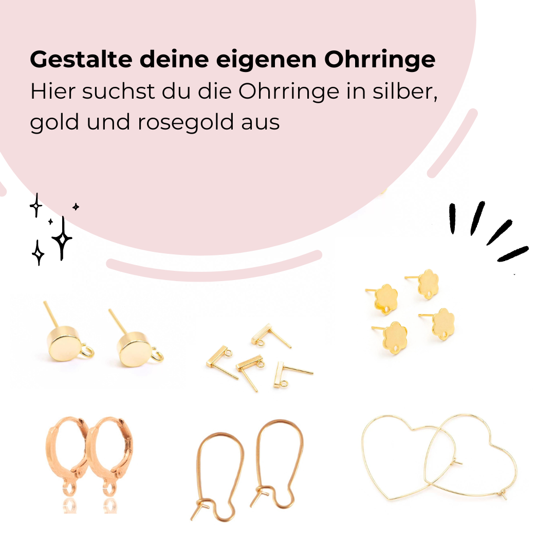 Rosegold Ohrringe zum Kombinieren