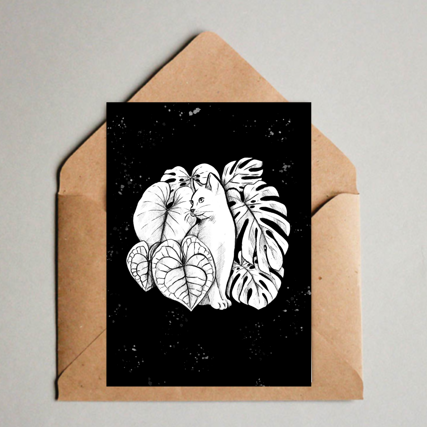 Postkarte / A6 Print - Katze schwarz - wearequiethumans