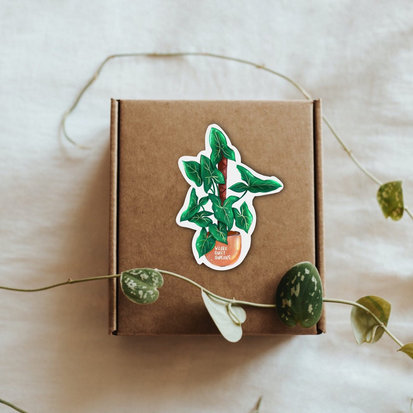 Versandlabel Syngonium Green Arrow - wearequiethumans