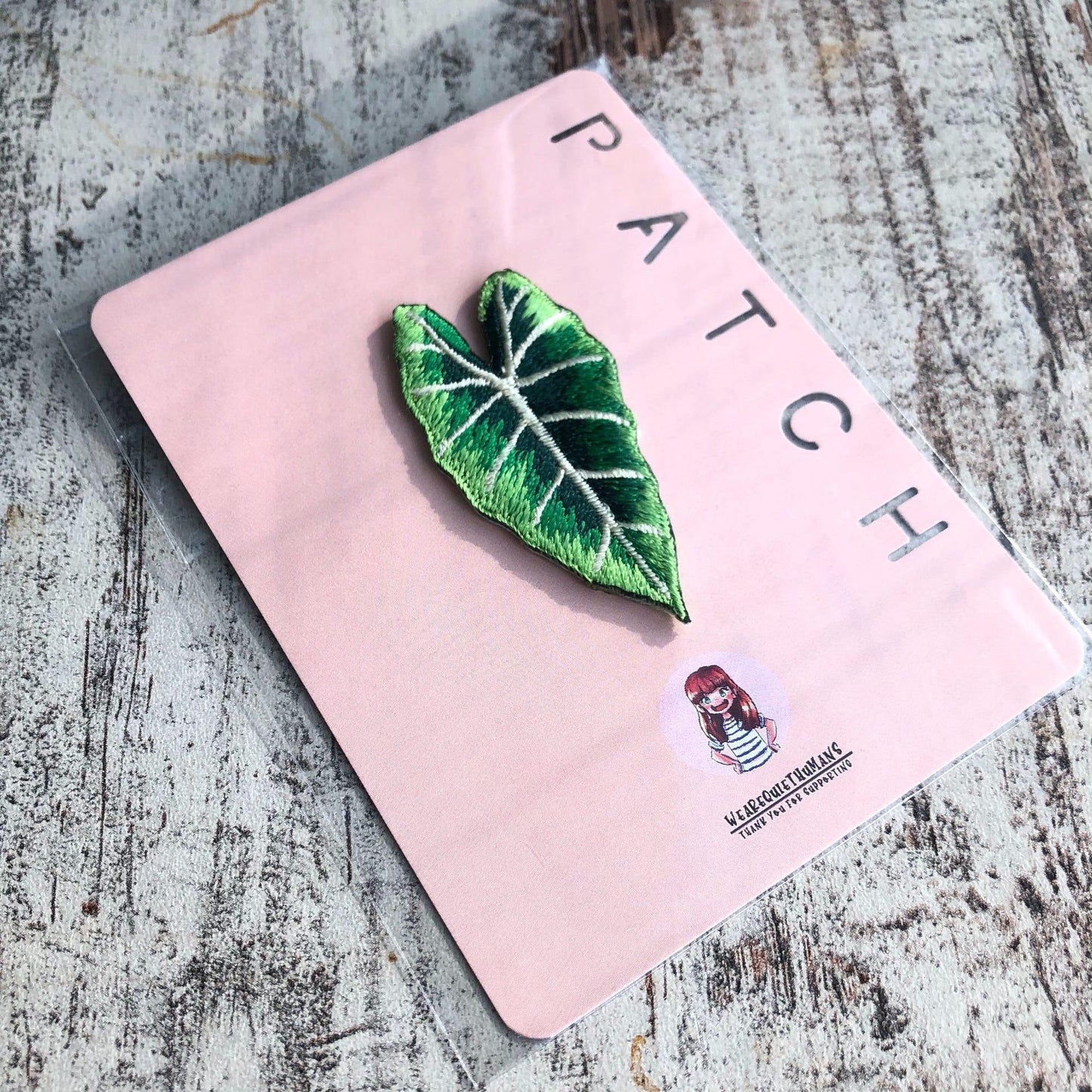 Alocasia Frydek Patch - zum Aufnähen oder Aufbügeln - wearequiethumans