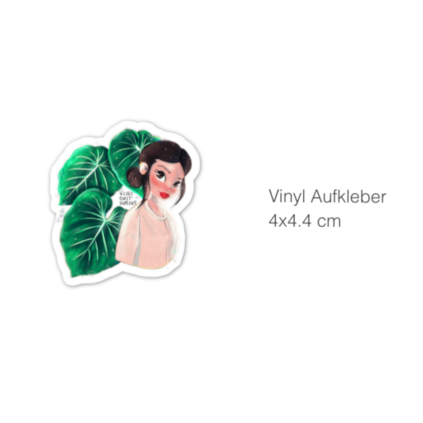 Sticker - Philodendron Gloriosum Mädchen 3 Blätter - wearequiethumans