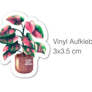 Sticker - Philodendron Pink Princess - wearequiethumans