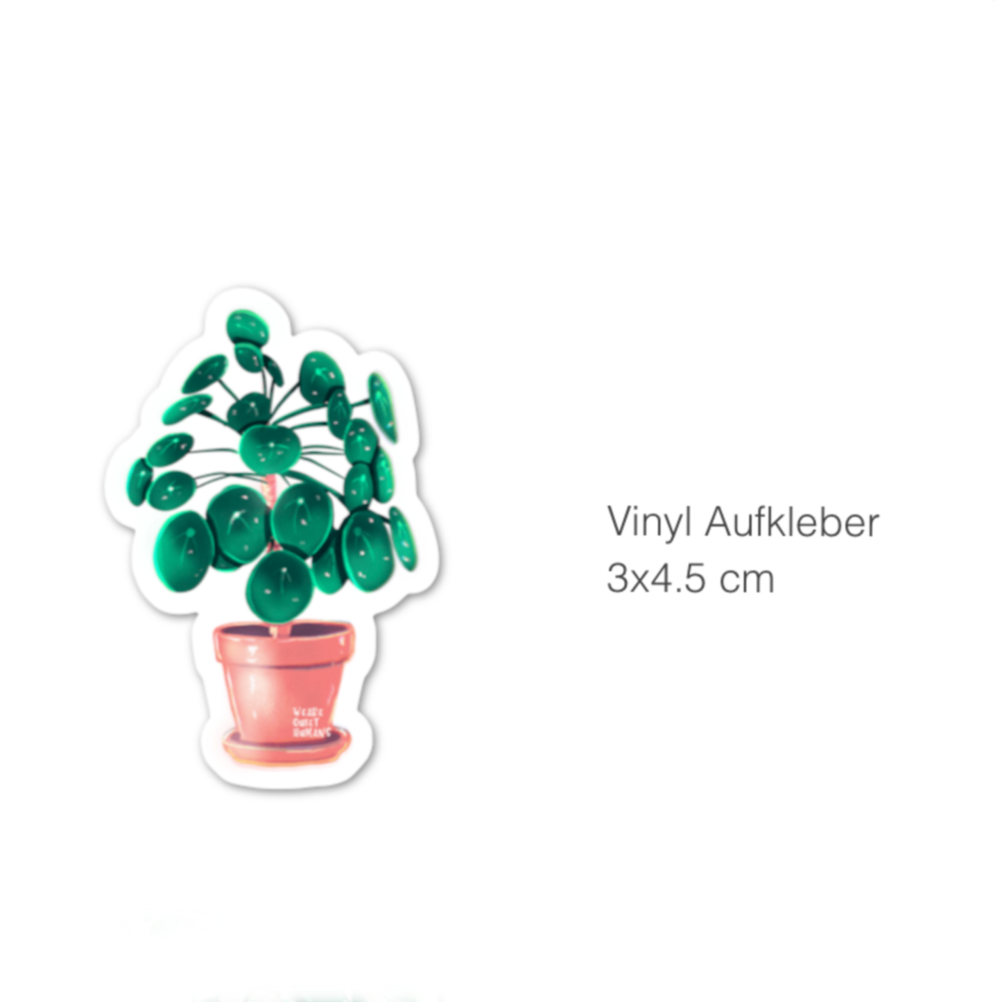 Sticker - Pilea Peperomioides Ufopflanze - wearequiethumans
