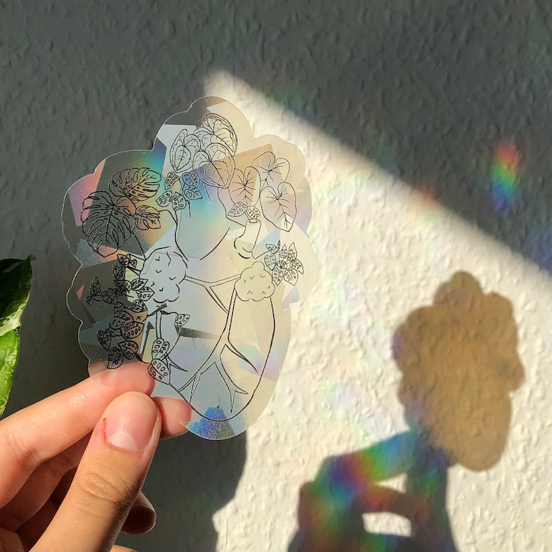 Sun Catcher Sticker - Herz - wearequiethumans