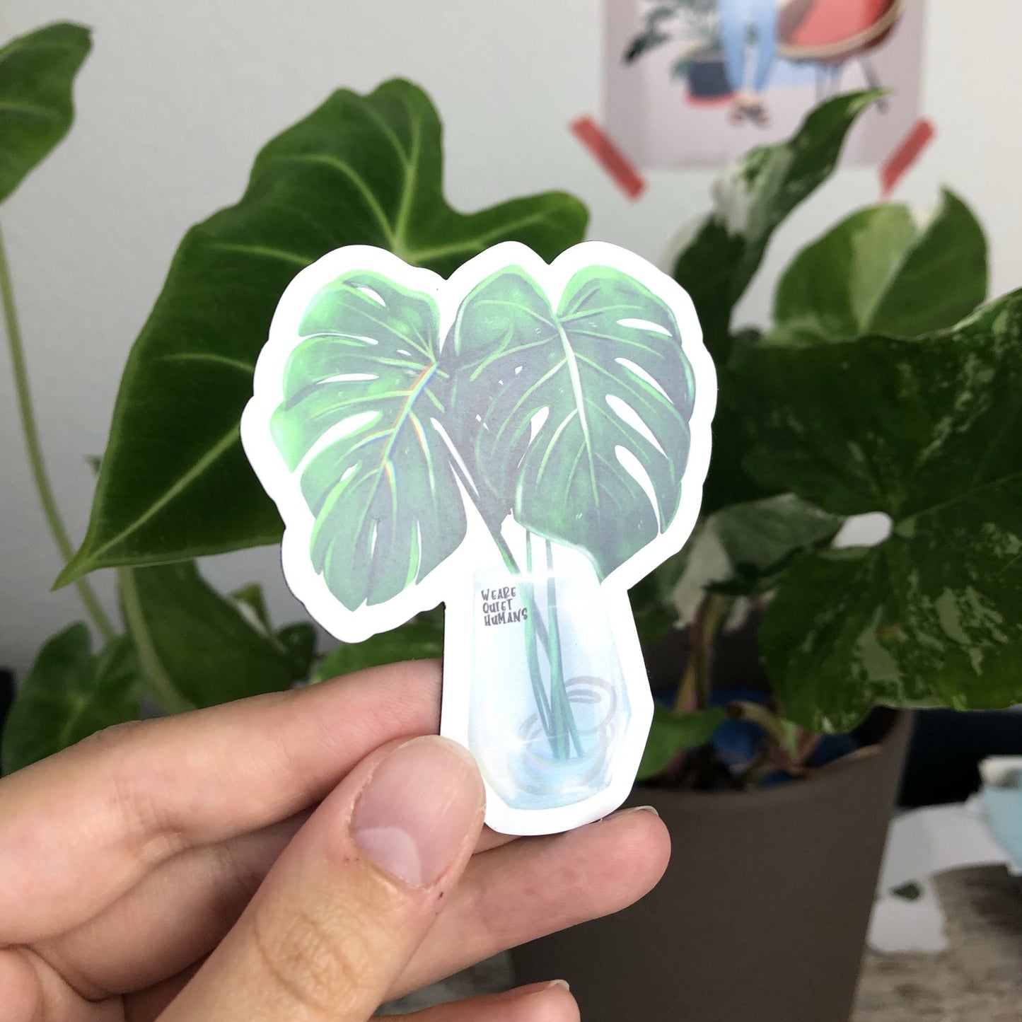 Magnet - Monstera deliciosa im Glas - wearequiethumans