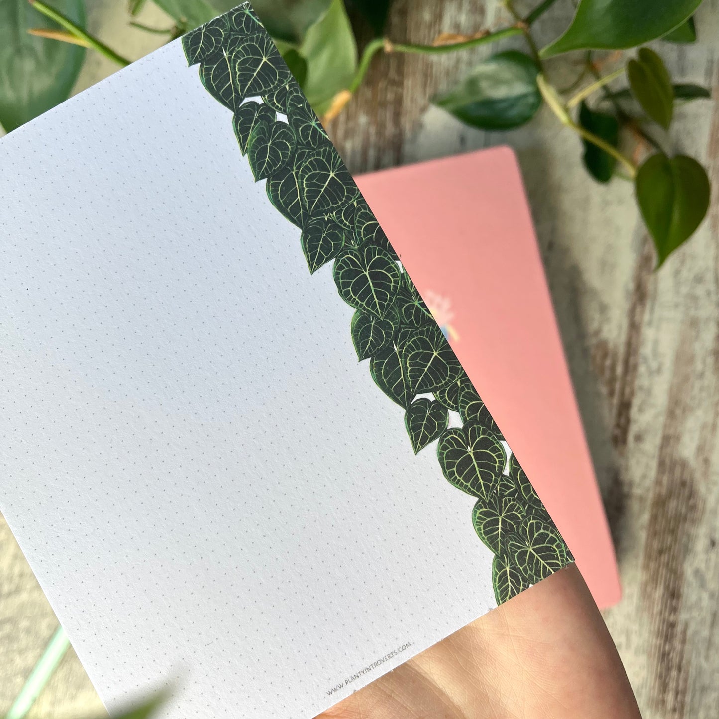 Notizblock A6 - mini dotted - Anthurium Clarinervium