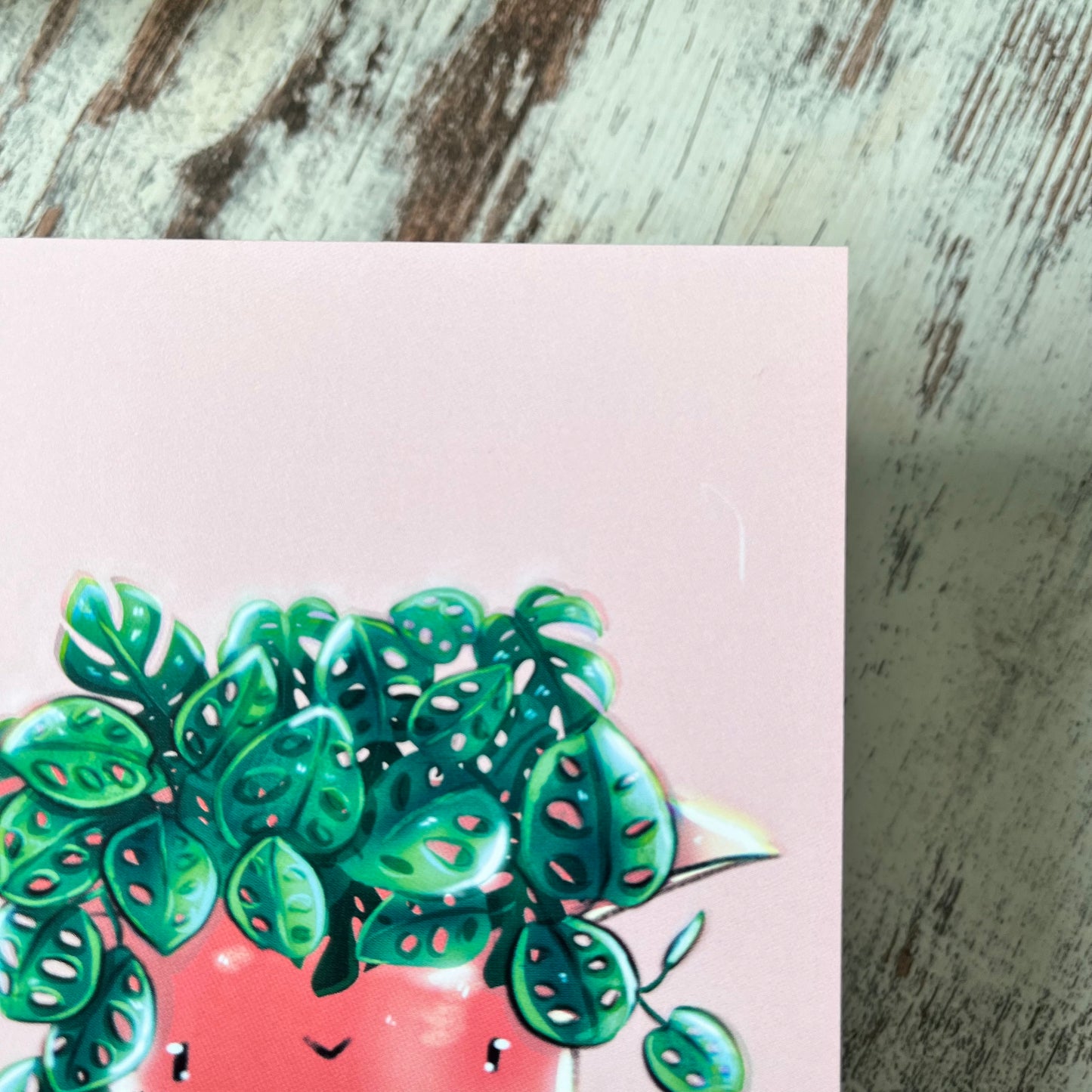 B-Ware: Postkarte / A6 Print - Pflanzenpost rosa - wearequiethumans