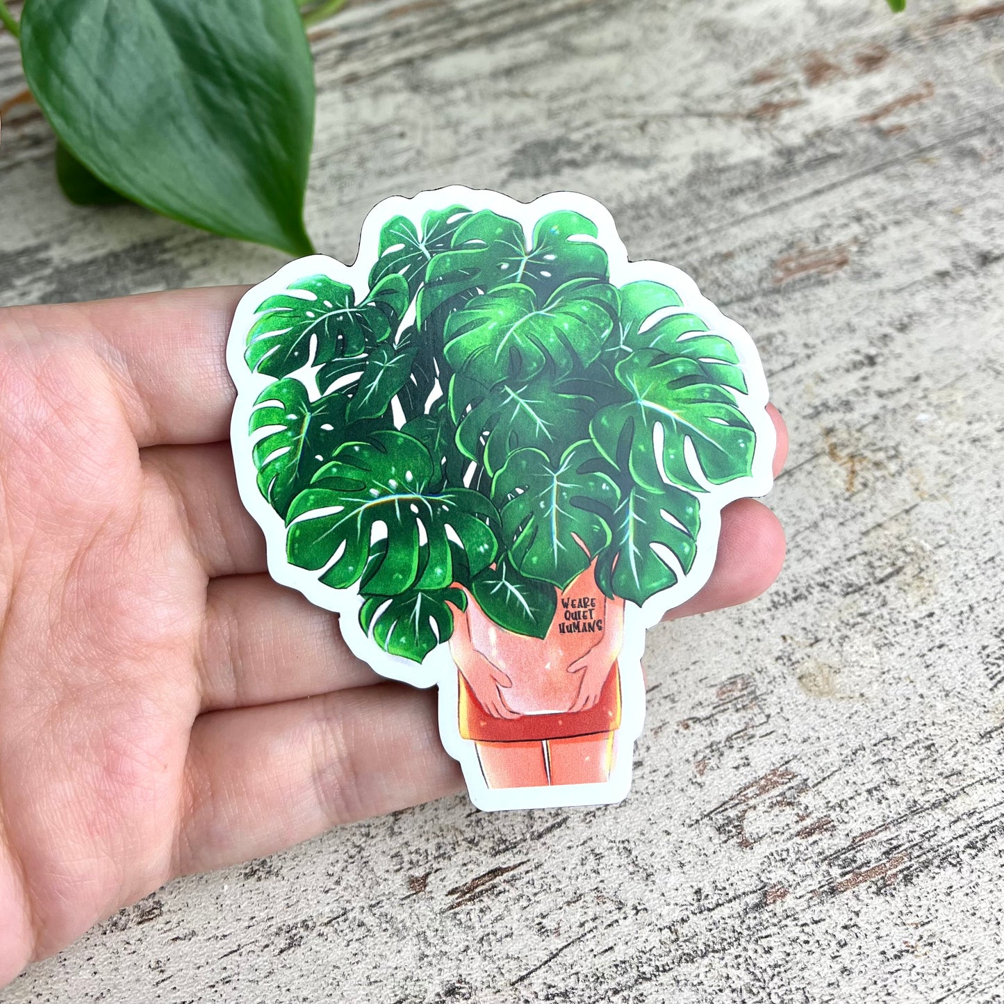 Magnet - Monstera deliciosa Mädchen mit Topf - wearequiethumans