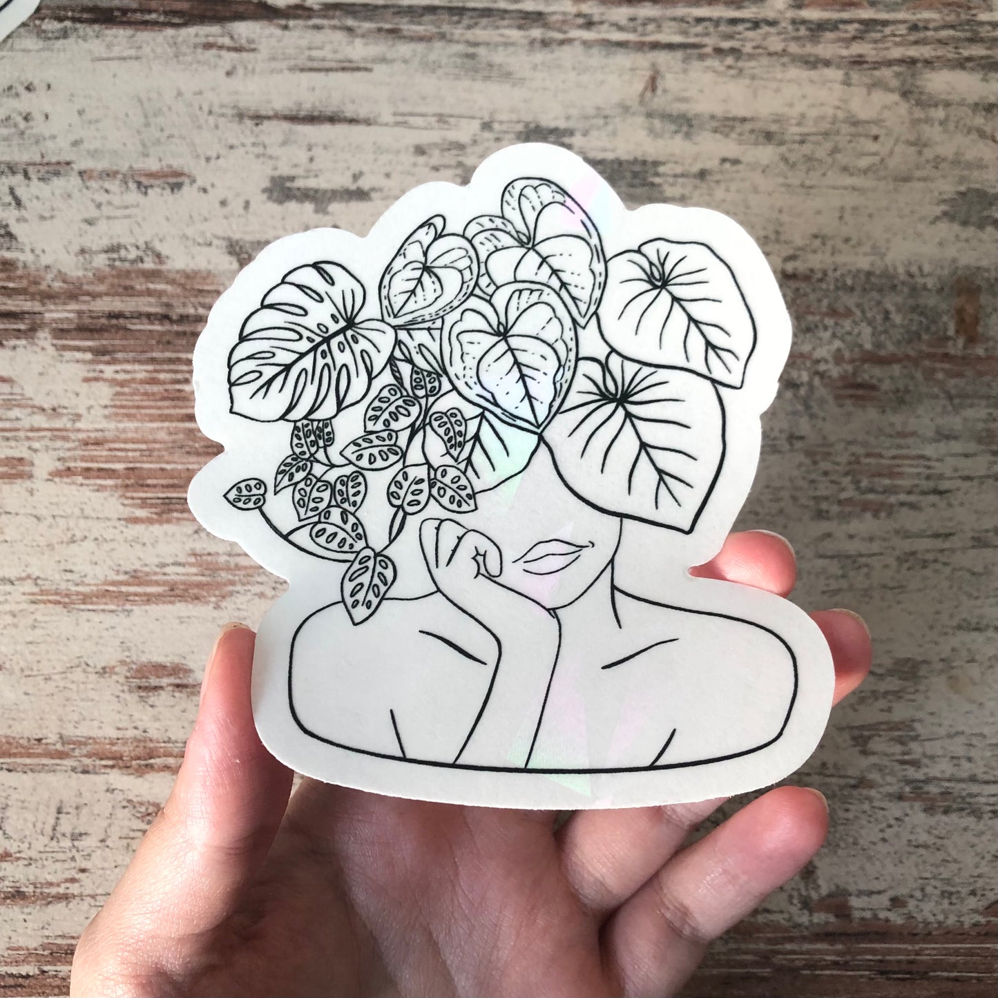 Sun Catcher Sticker - Plantlady - wearequiethumans