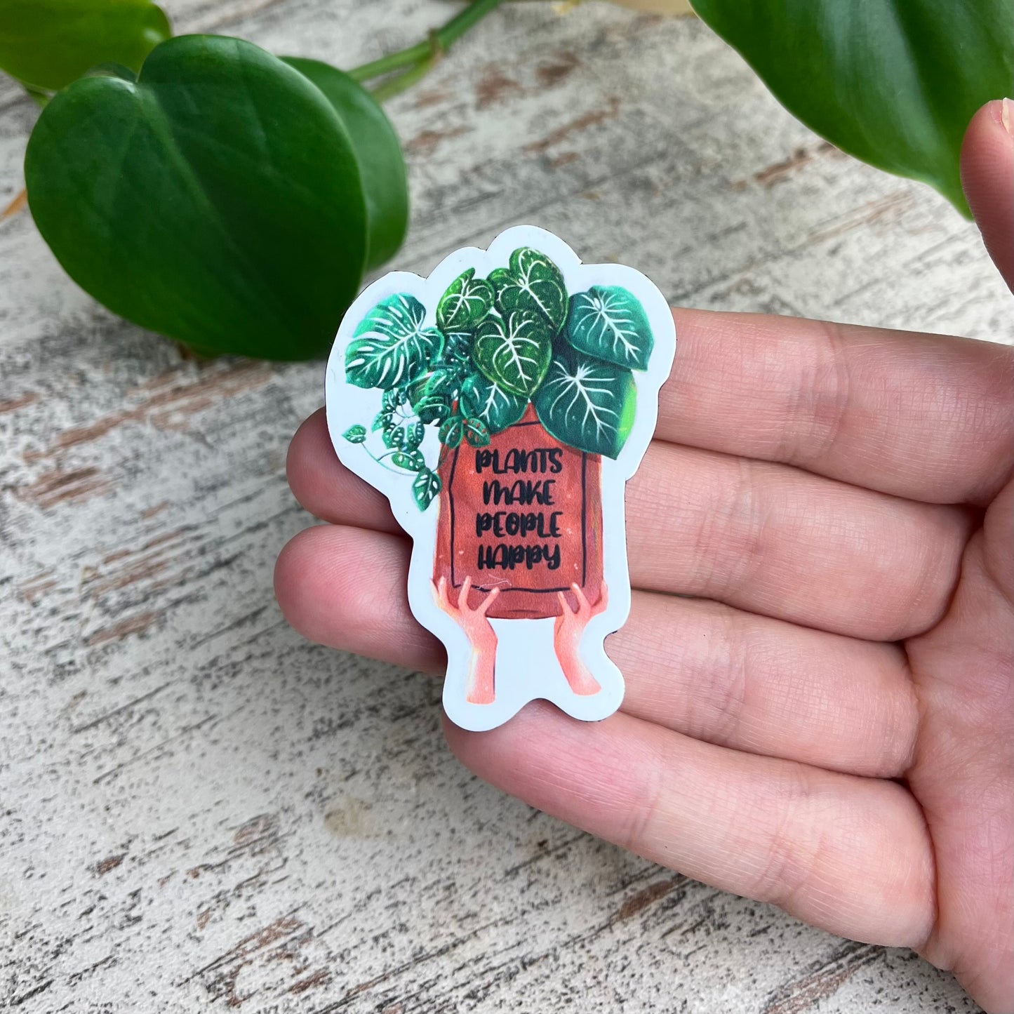 Magnet - Plants make people happy - wearequiethumans