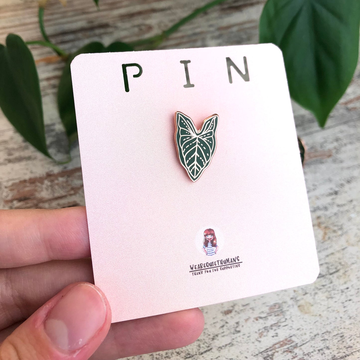Pin - Syngonium Blatt - wearequiethumans