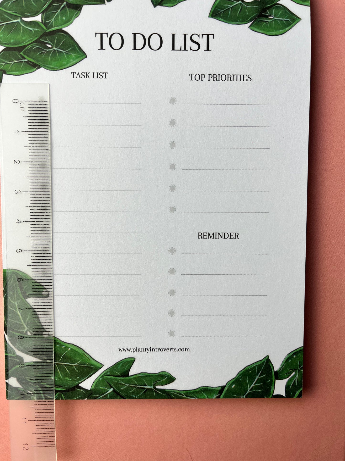 To-Do-Liste Notizblock mit Syngonium Arrow Illustration