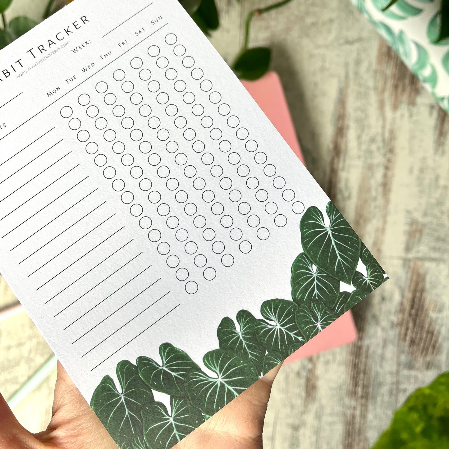 Habit Tracker - A6 - Gewohnheitstracker Philodendron Gloriosum