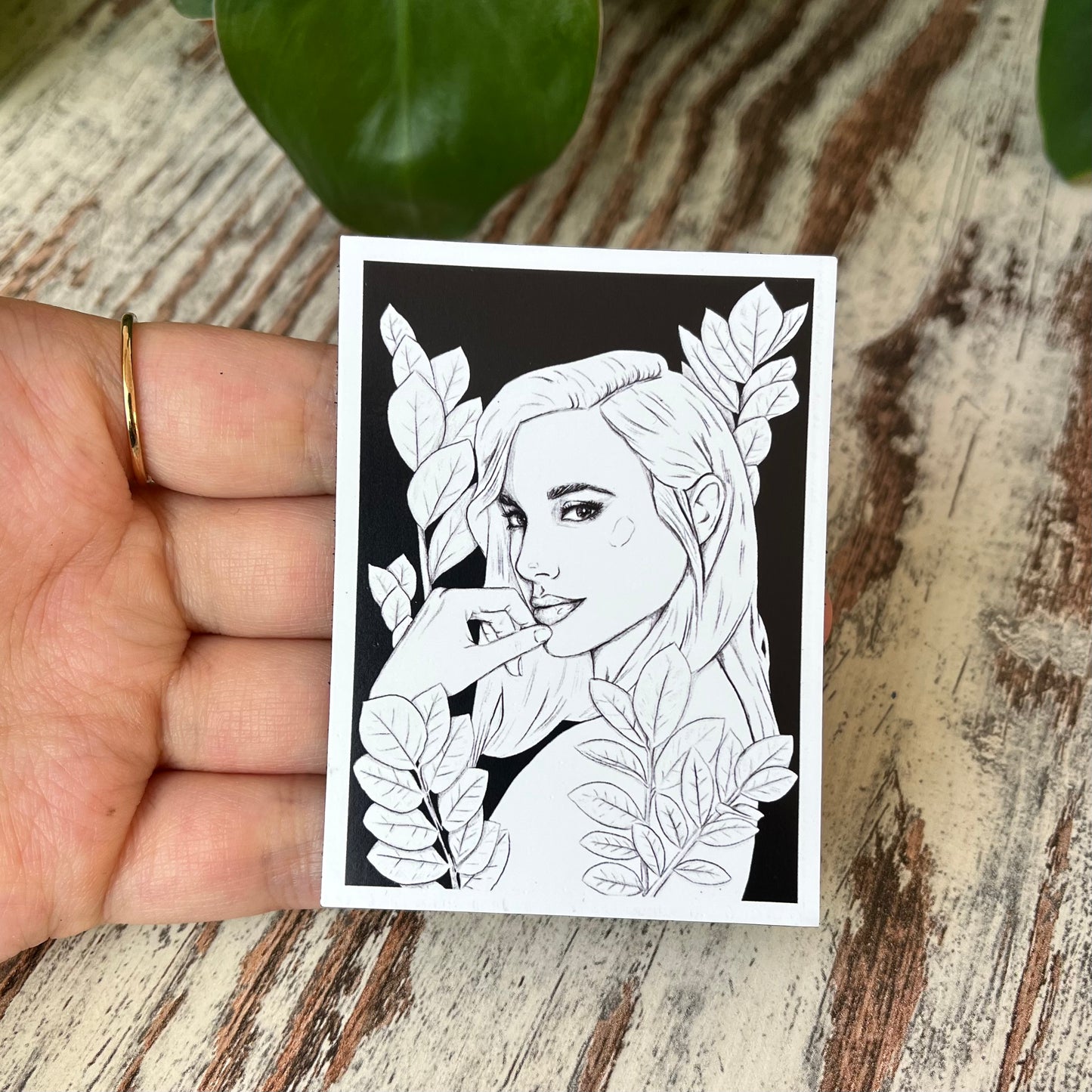 Magnet - Plantlady mit Glücksfeder - wearequiethumans