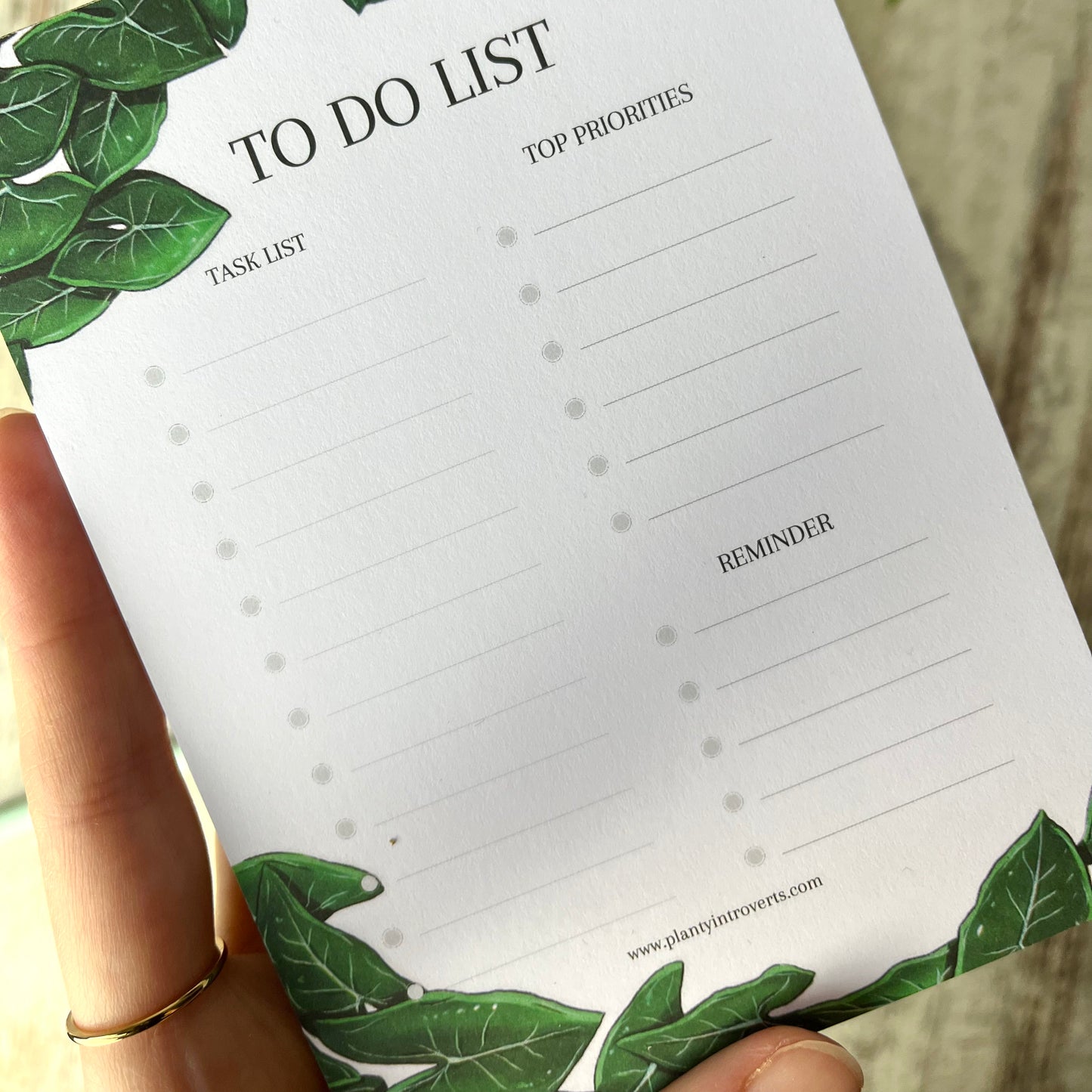 To-Do-Liste Notizblock mit Syngonium Arrow Illustration