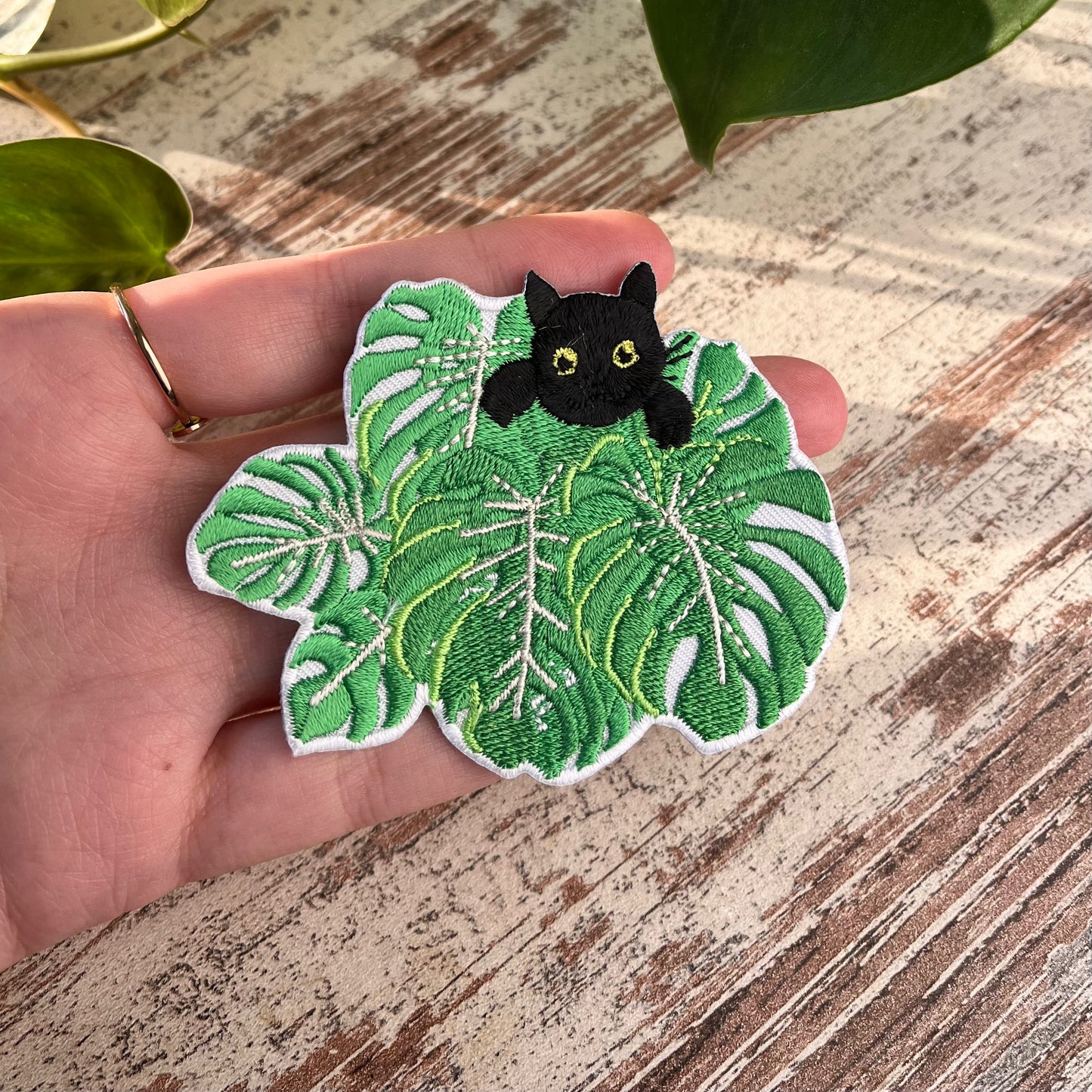 Patch - Monstera mit Katze - wearequiethumans