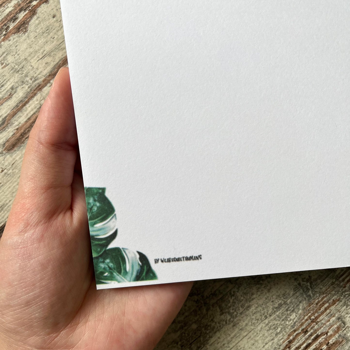 B-Ware: Notizblock A5 Monstera variegata blanko - wearequiethumans