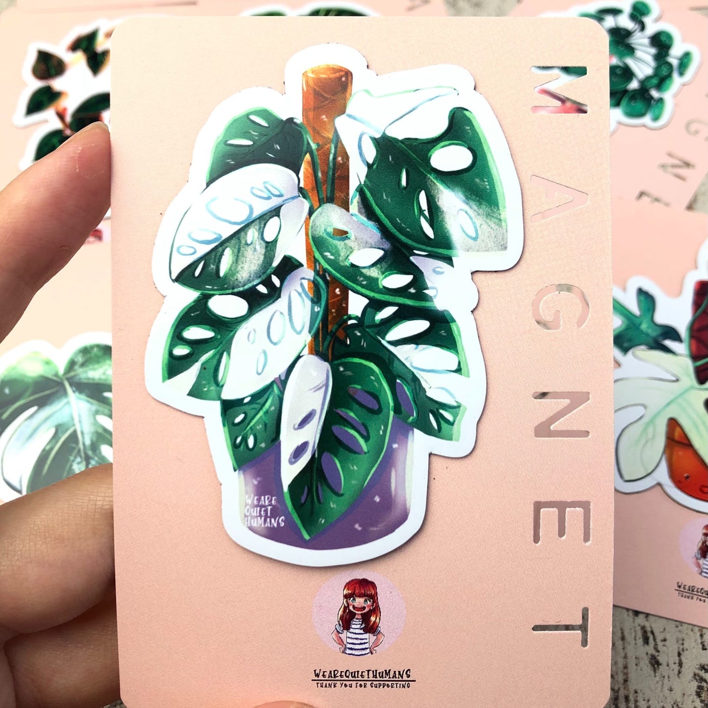 Magnet - Monstera adansonii variegata - wearequiethumans