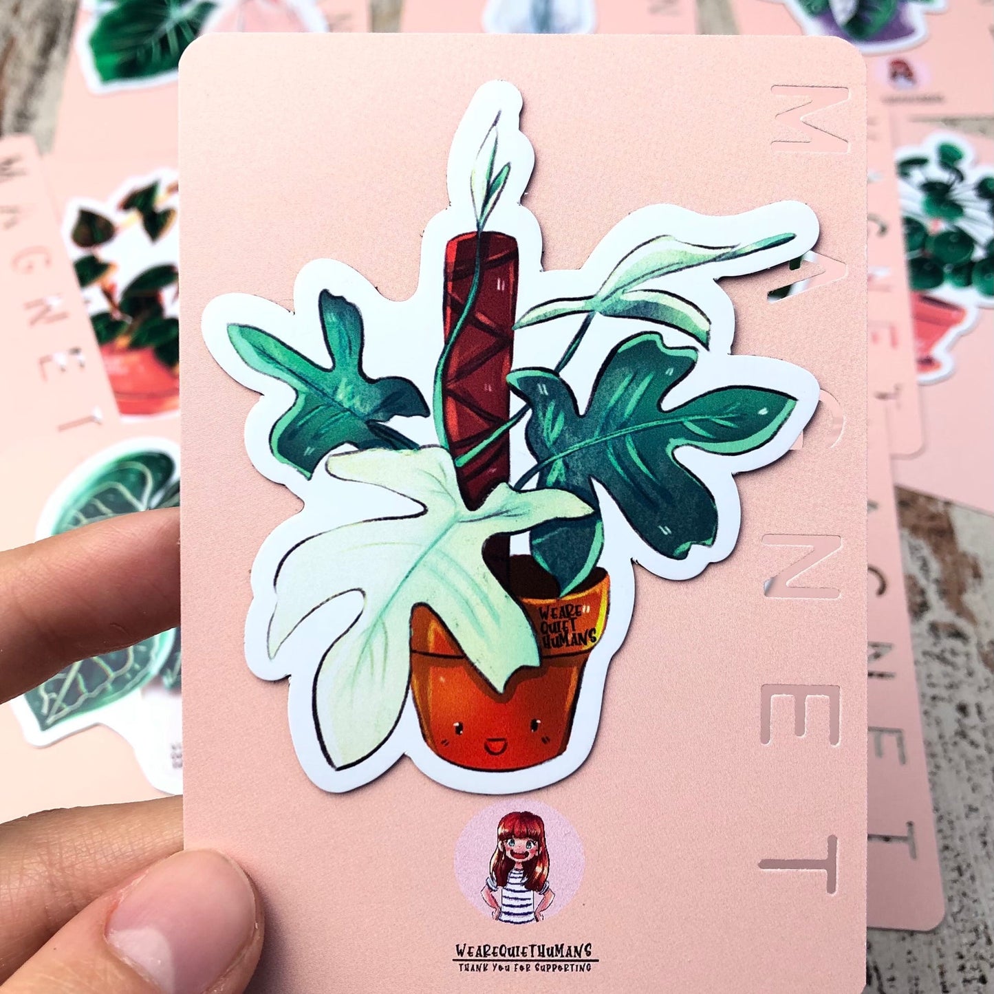 Magnet - Philodendron Florida Ghost - wearequiethumans