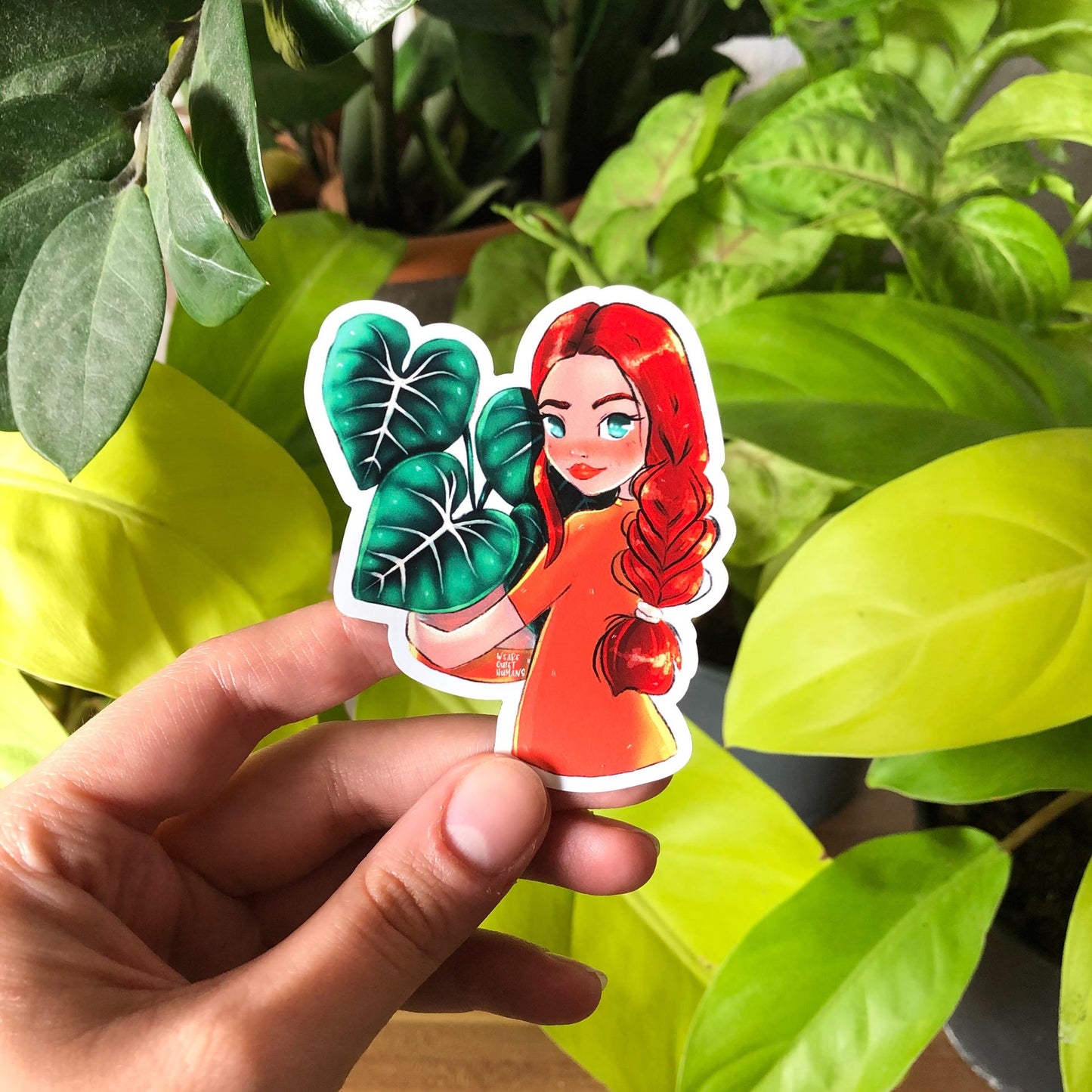 Magnet - Philodendron Gloriosum mit Zopf - wearequiethumans