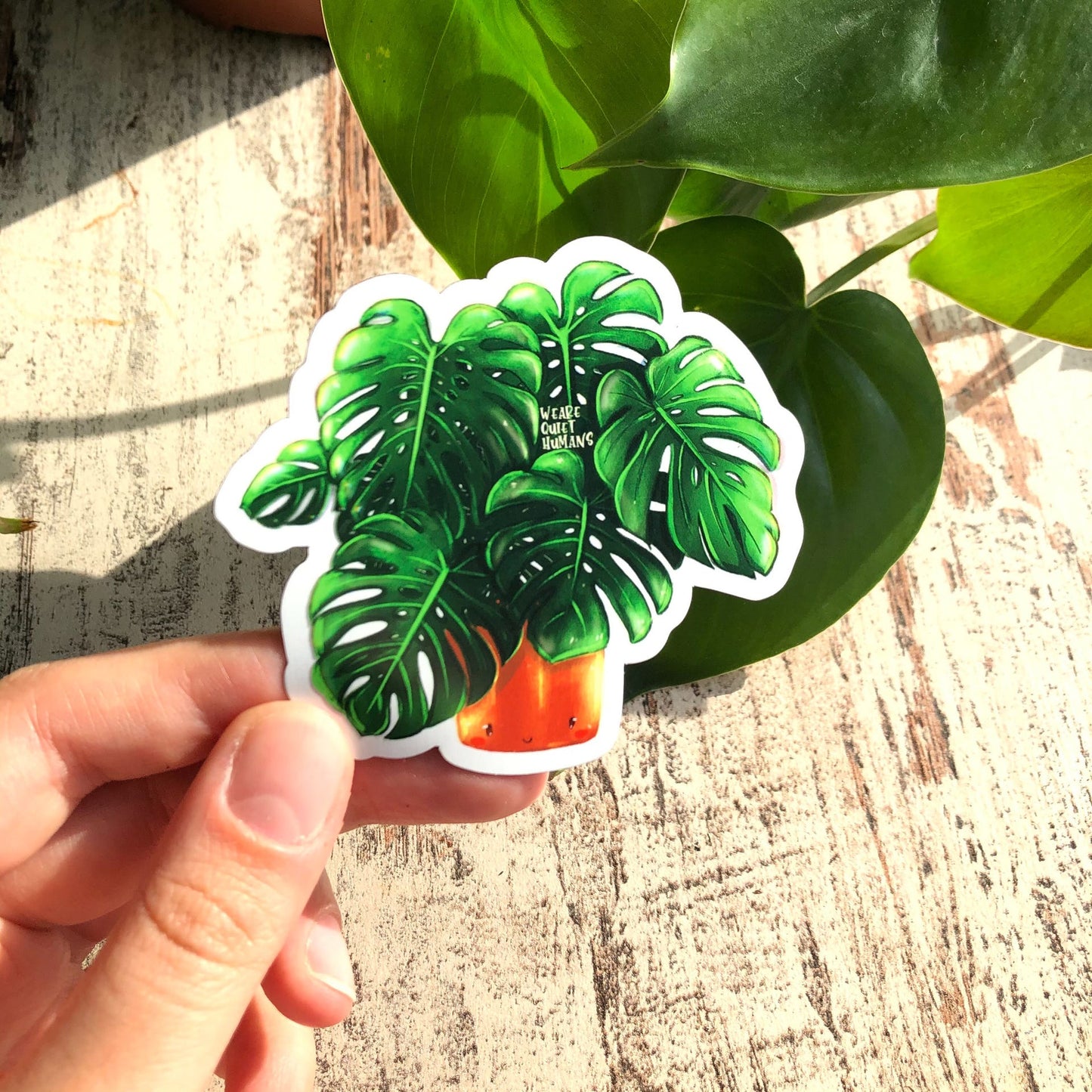 Magnet - Monstera deliciosa mit Gesicht - wearequiethumans