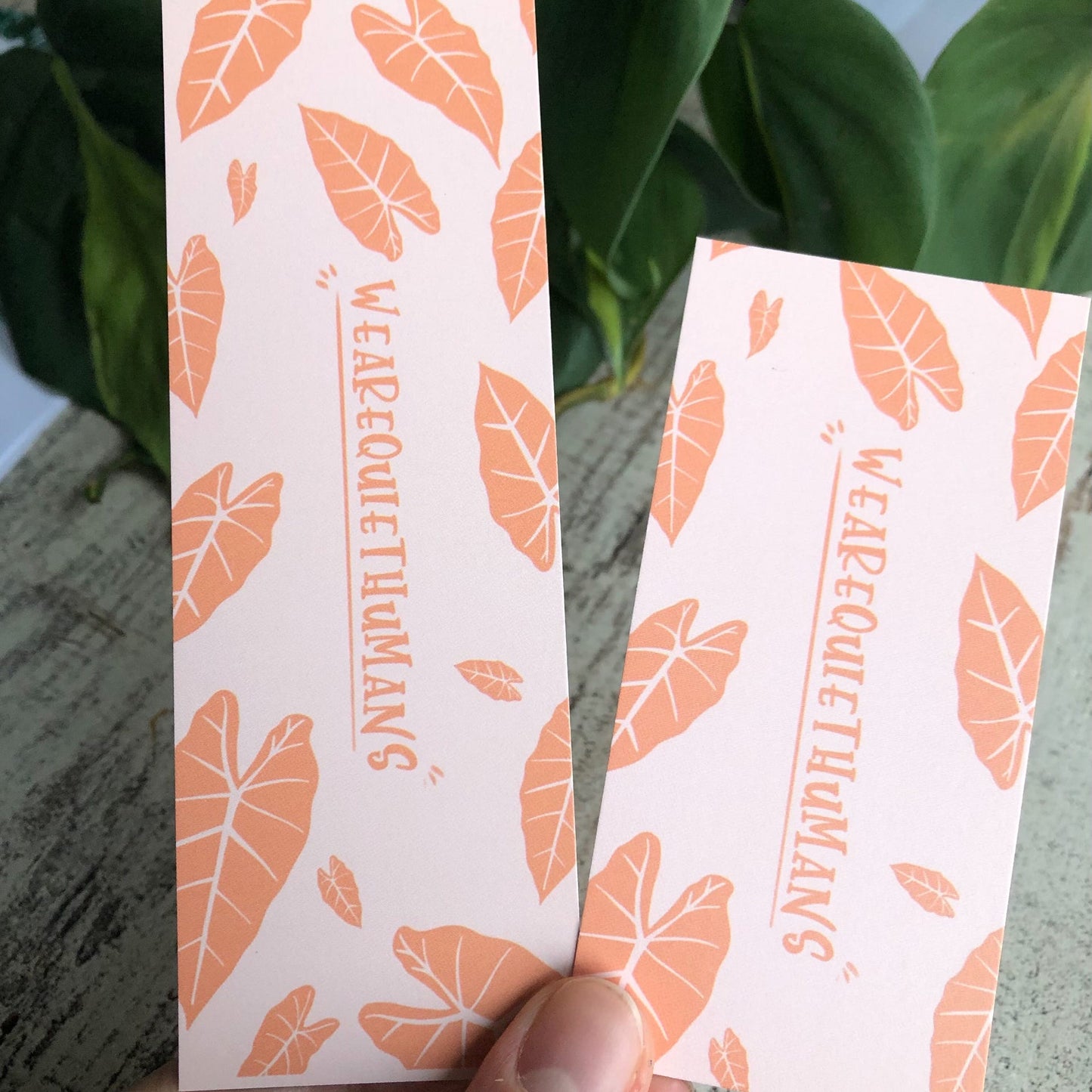 Lesezeichen mit Alocasia Frydek - wearequiethumans