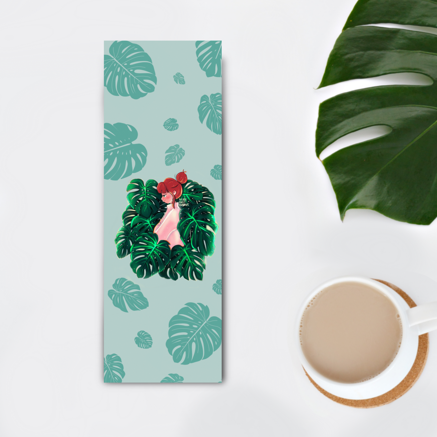 Lesezeichen mit Monstera deliciosa - wearequiethumans