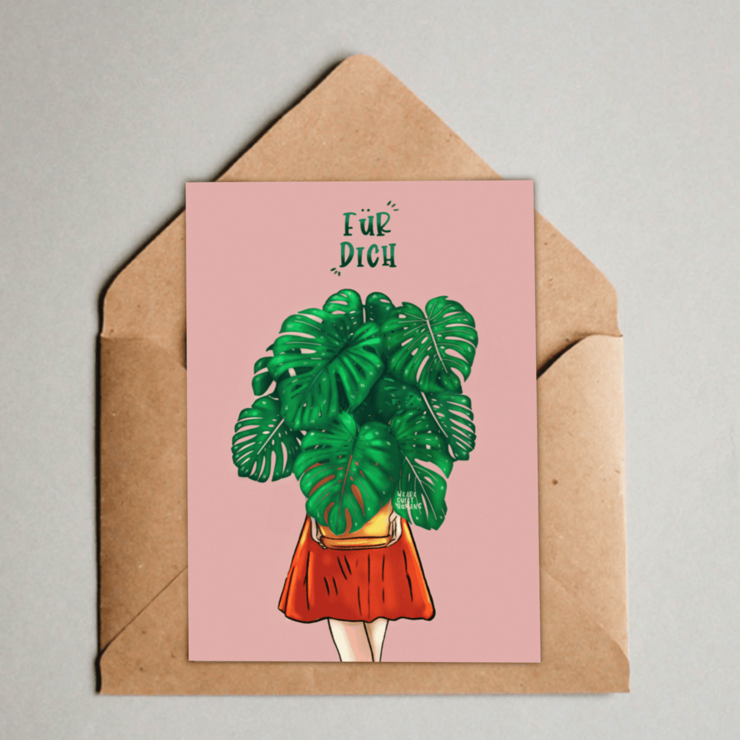 B-Ware: Postkarte / A6 Print - Monstera deliciosa Für Dich - wearequiethumans