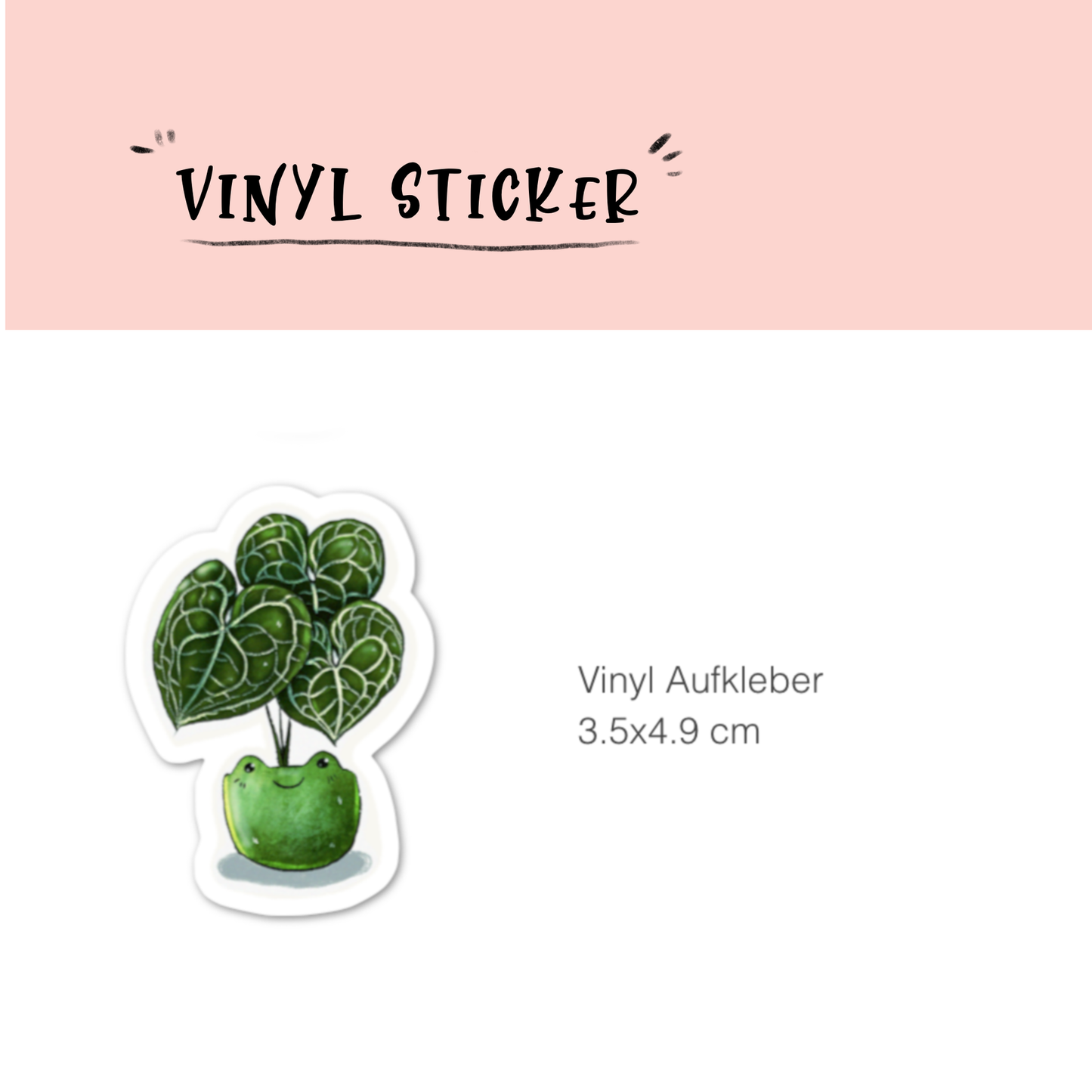Sticker - Anthurium Clarinervium im Froschtopf - wearequiethumans