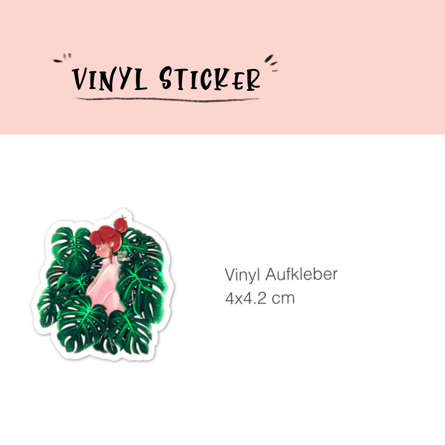 Sticker - Monstera deliciosa Mädchen - wearequiethumans