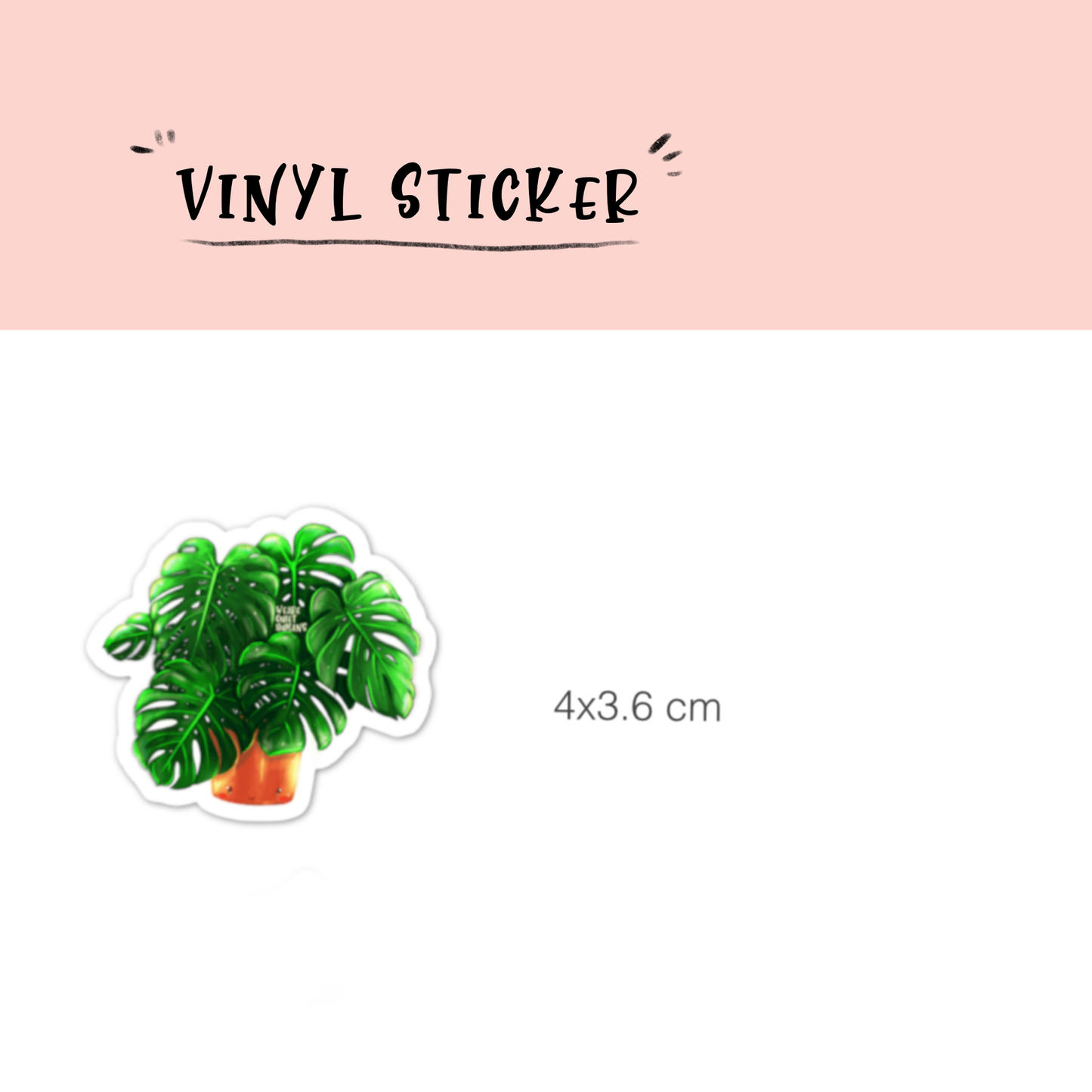 Sticker - Monstera deliciosa mit Gesicht - wearequiethumans