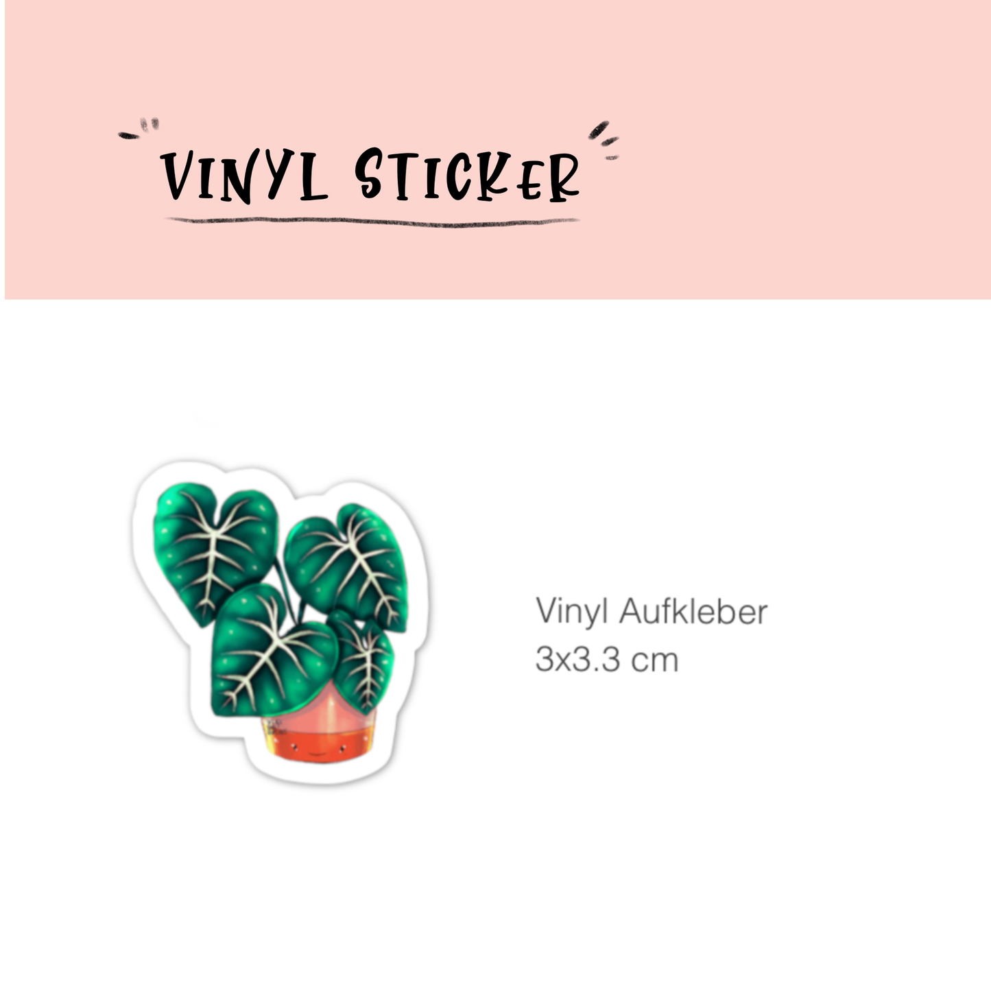 Sticker - Philodendron Gloriosum mit Gesicht - wearequiethumans