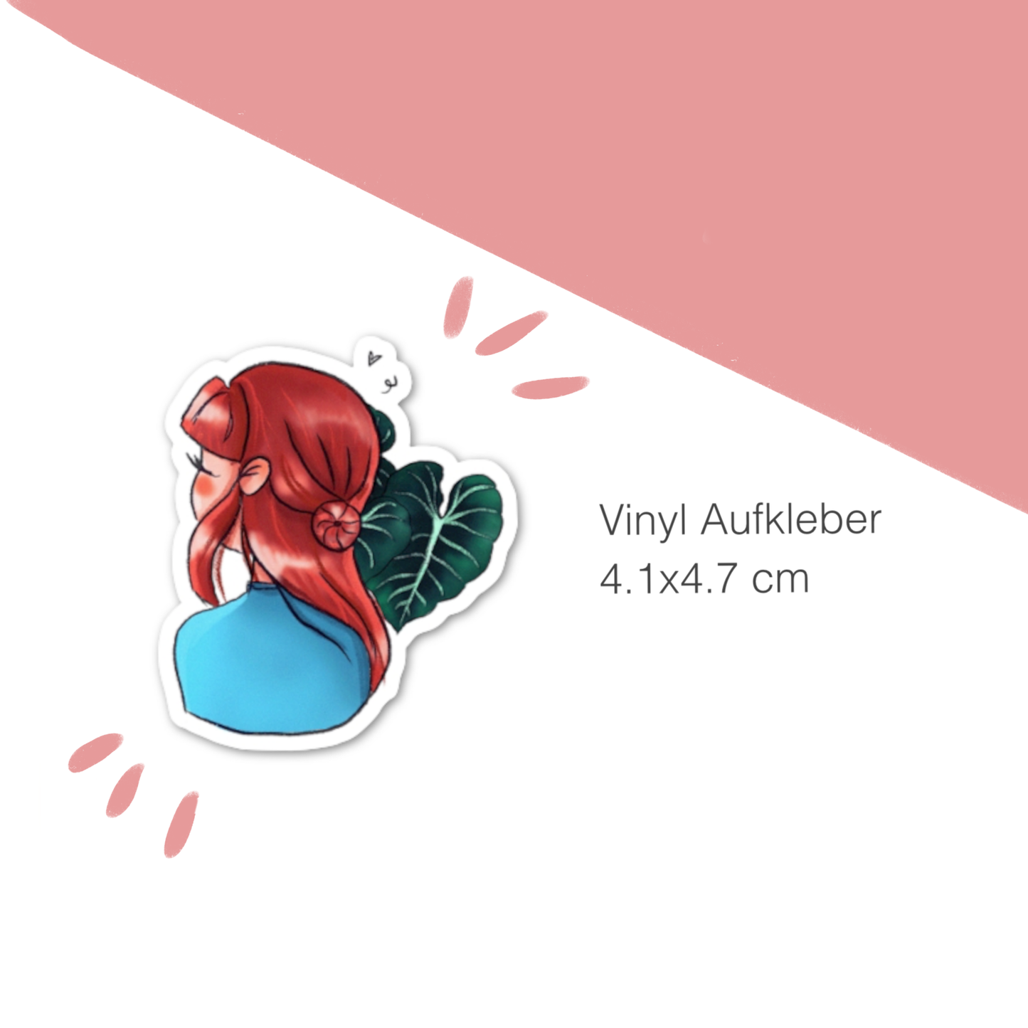 Sticker - Philodendron Gloriosum Mädchen Rücken - wearequiethumans