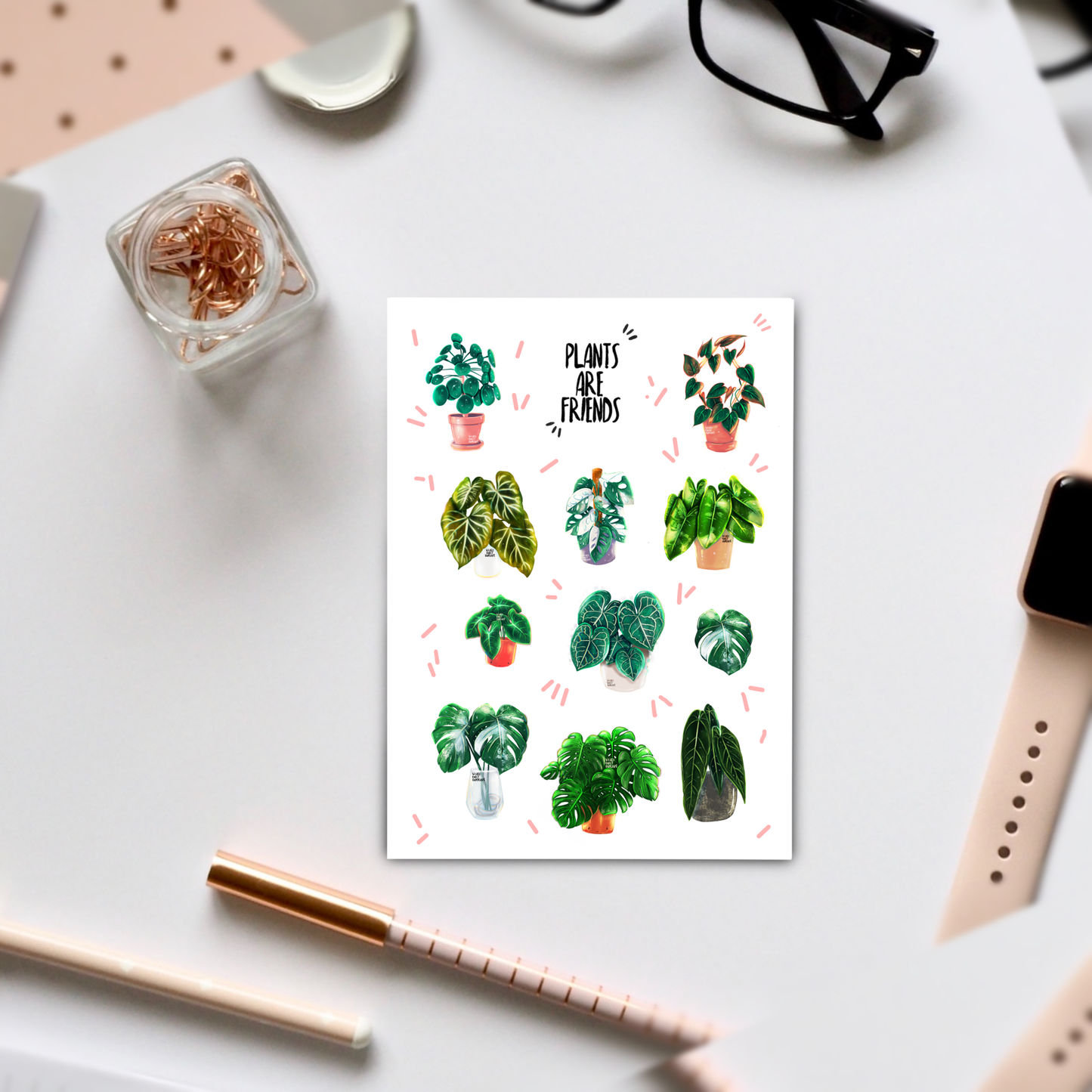 Stickerbogen - Plants are friends - wearequiethumans