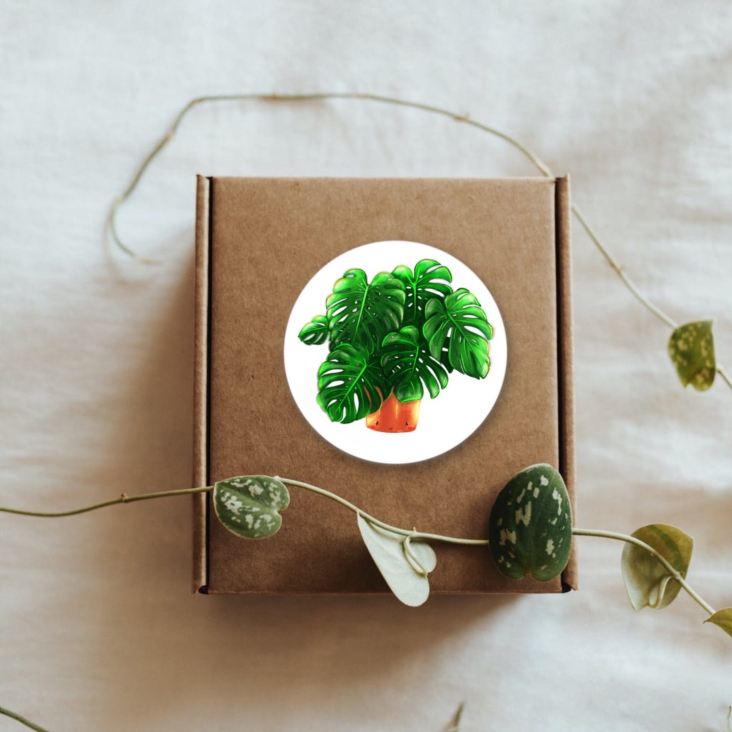 Versandlabel Monstera deliciosa - wearequiethumans