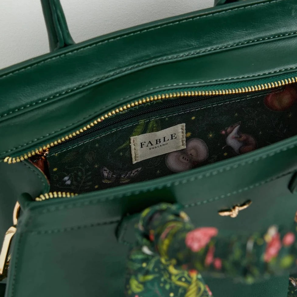 Catherine Rowe "Into the Woods" Handtasche grün, Umhängetasche Fable London, Tote Bag