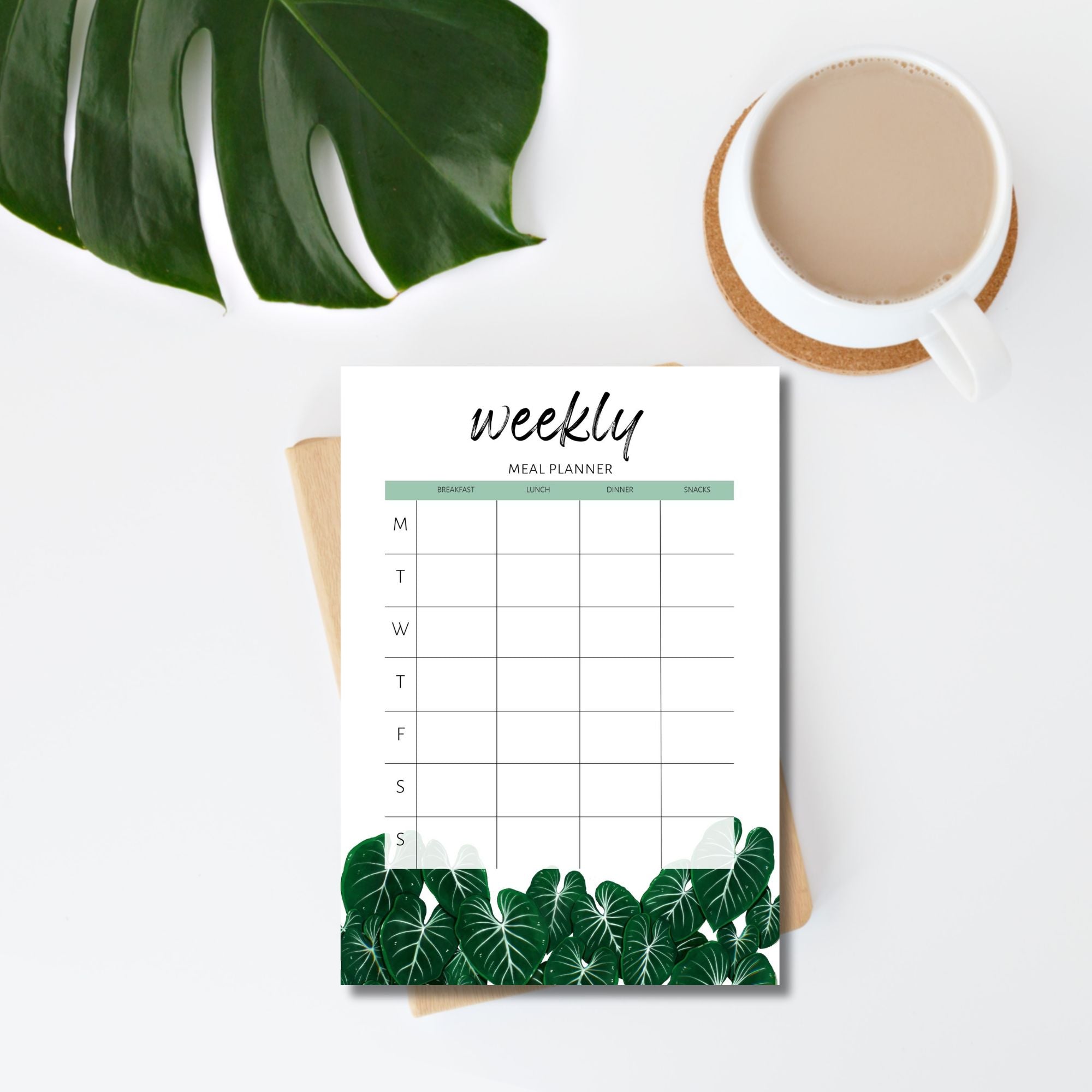 Meal Planner A6 - Philodendron Gloriosum Essensplan