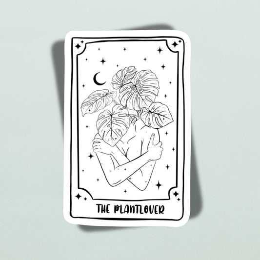 Kühlschrankmagnet - The Plantlover Tarotkarte mit Monstera deliciosa