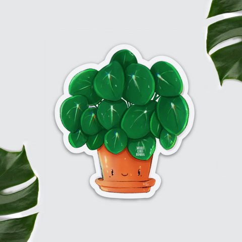 Magnet Pilea mit Gesicht - wearequiethumans